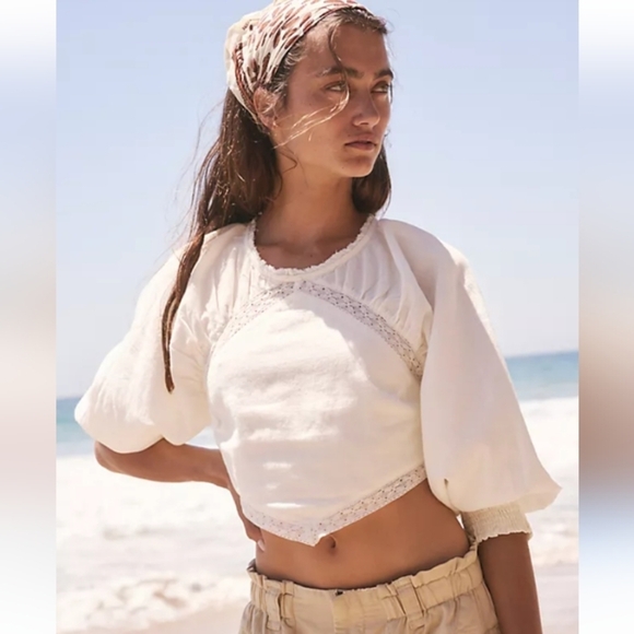 Free People Taste of Summer tie back top Size M EUC - Picture 1 of 7